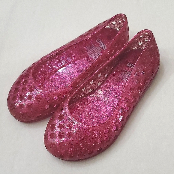 Gymboree Other - Pretty Gymboree Pink Glitter Jelly Shoes Flats Toddler Girls Size 10